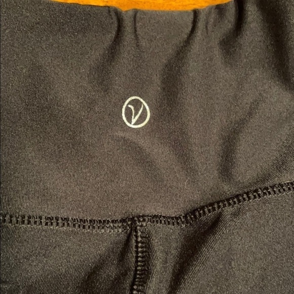 Vogo black leggings open-sheer Capri Sz M - Picture 4 of 5